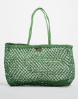 Large Amara Jute Shopper Bag- Green: Green