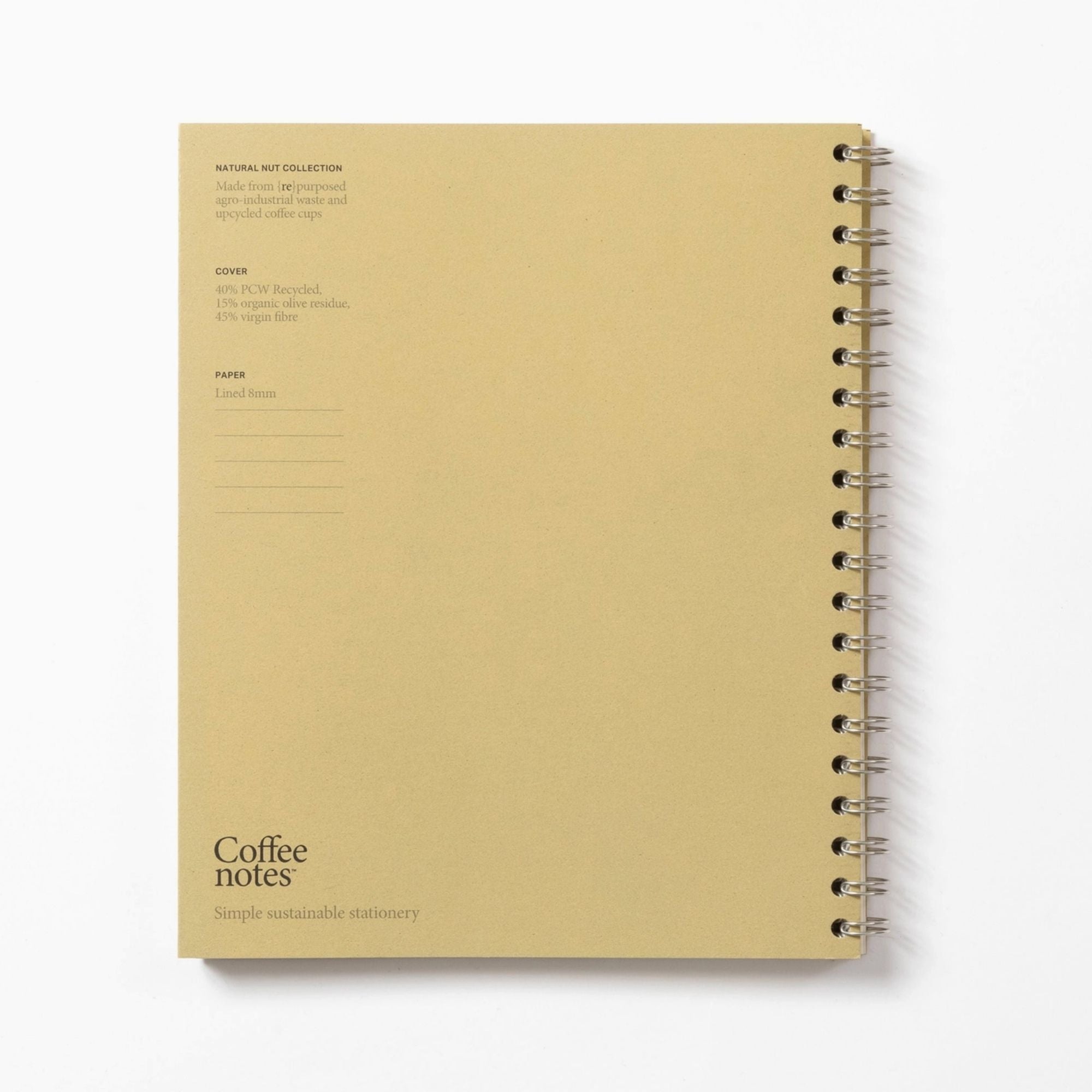 Nut Wirebound Notebook Olive Medio