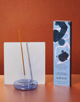 Dimple - Hand Blown Glass Incense Holder Blue
