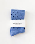 Patterned Sneaker Socks: POLKA DOT - BLUE/NAVY