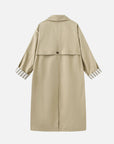 Macintosh Trench Coat with Striped Lining: Tan
