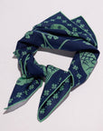 Lucky Jade Fish 100% Cotton Hand Printed Square Bandana