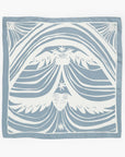 Light Blue and White 100% Silk Goddess Scarf