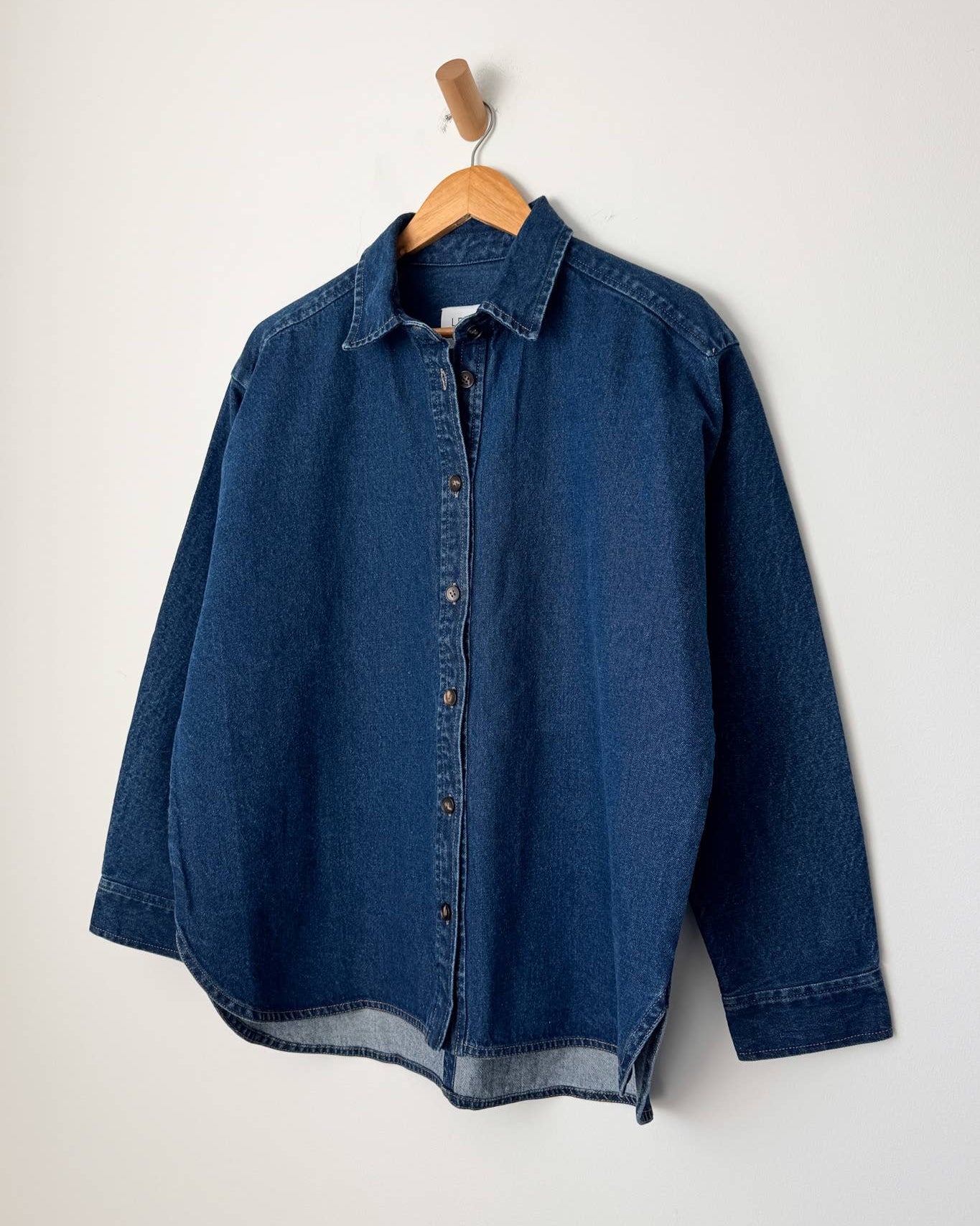 Owen Heavy Denim Shirt: DARK DENIM