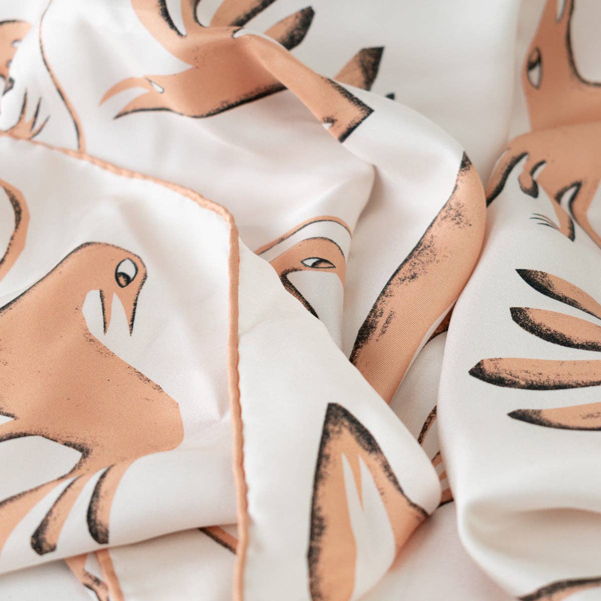 Modern Abstract Art Birds 100% Silk Scarf