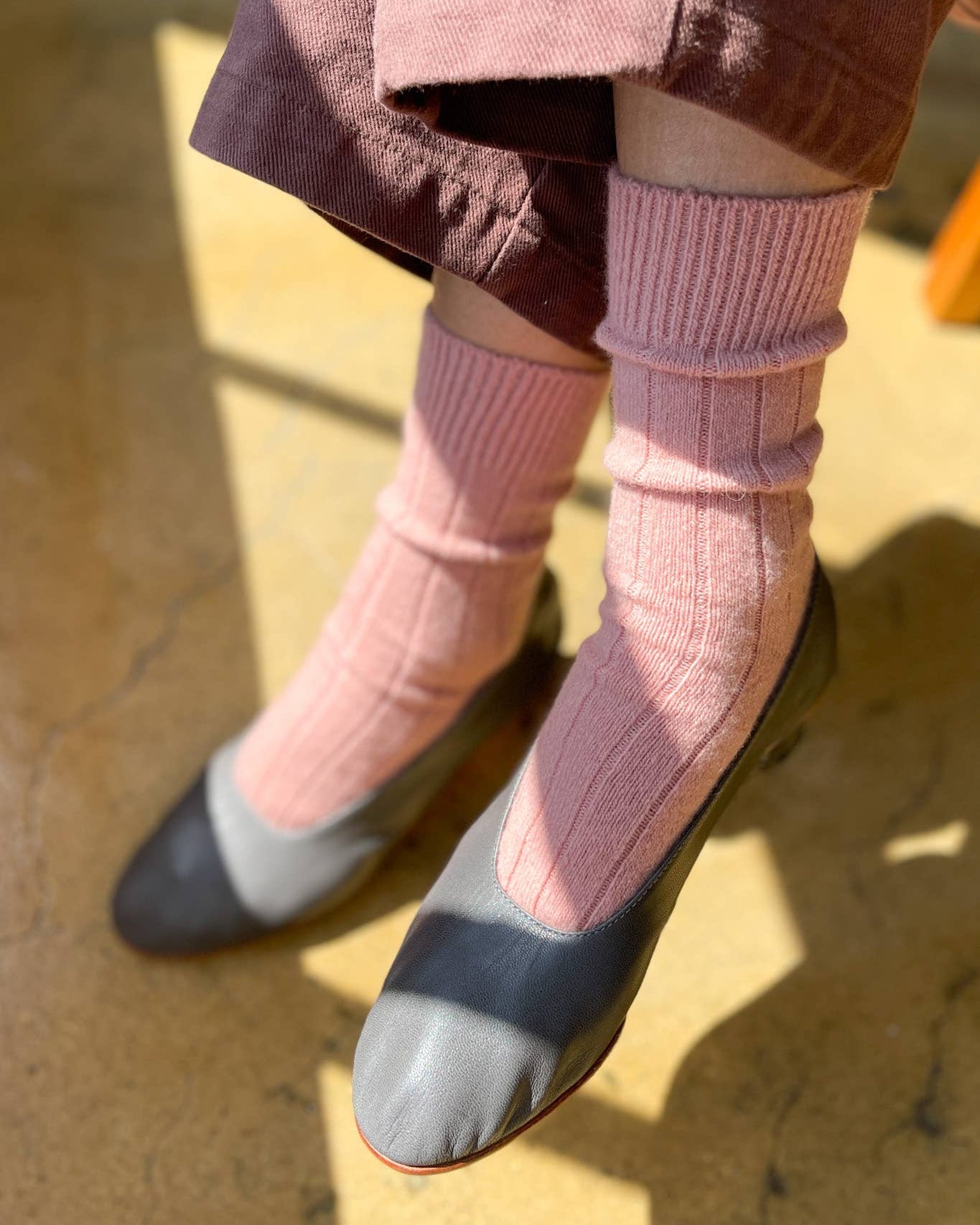 Classic Cashmere Socks: Rose Petal
