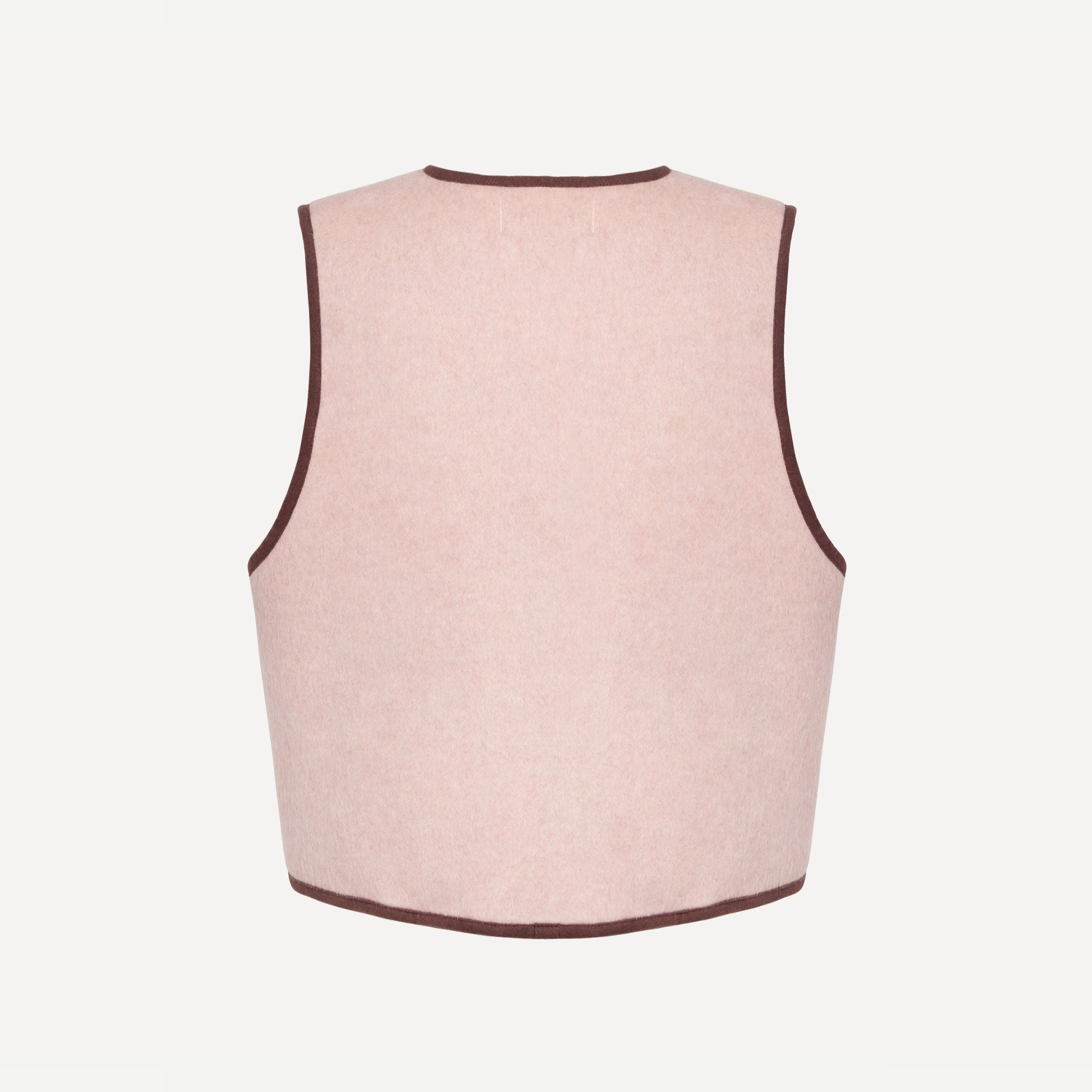 Gilet/Waistcoat - Pink Wool