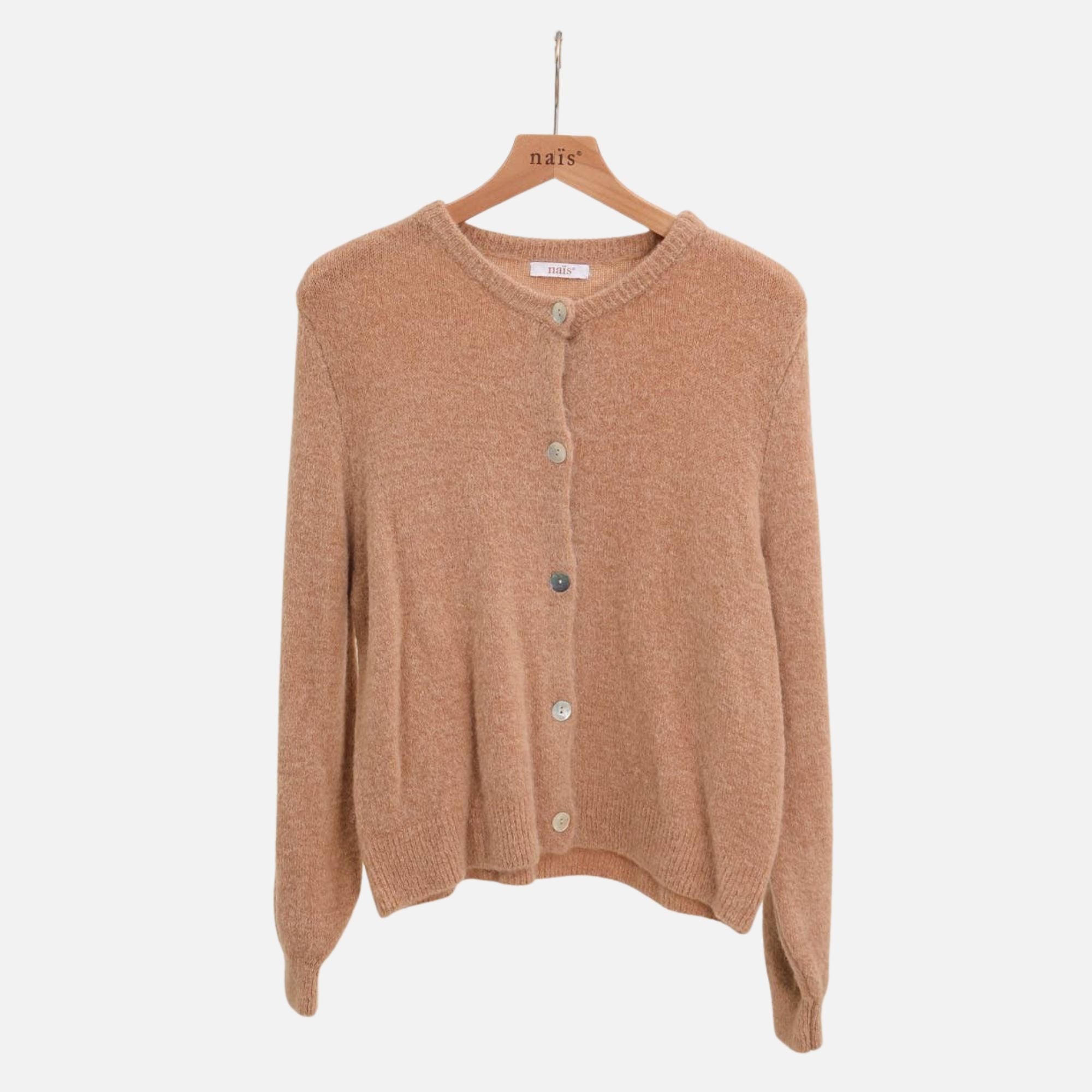 Super Fine Alpaca Cardigan: Camel
