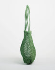 Large Amara Jute Shopper Bag- Green: Green