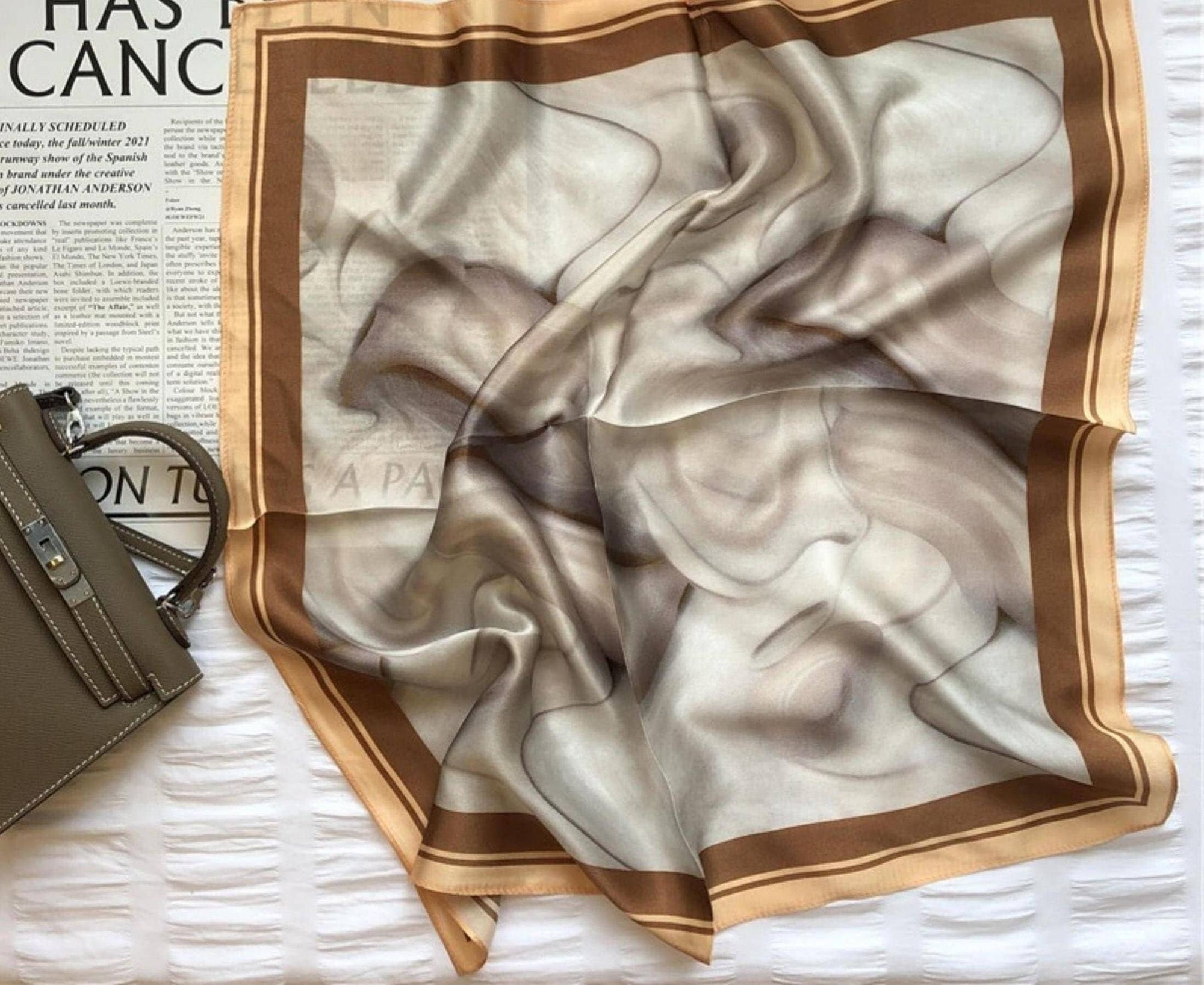 Sand Art Silk Scarf