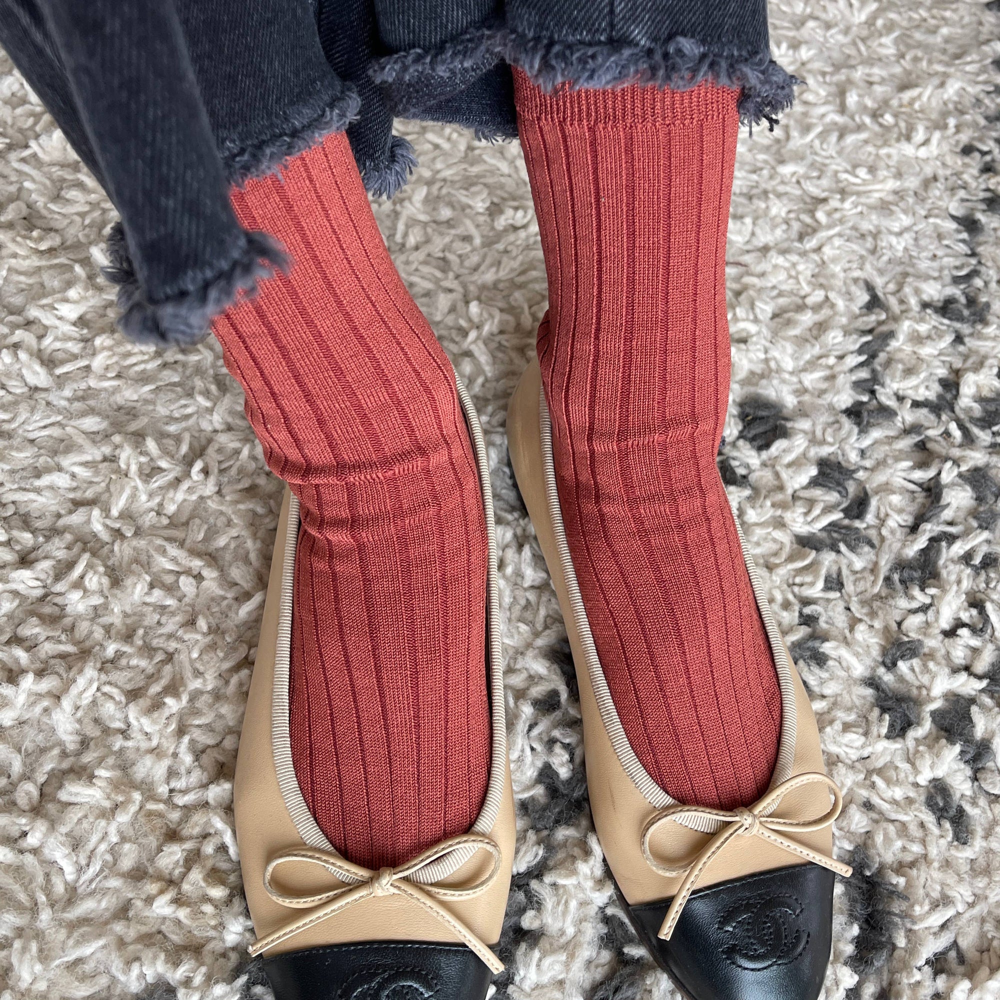 Her Socks: Terracotta