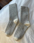Classic Cashmere Socks: Grey Melange