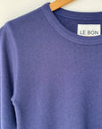 Pointelle Fundamental Tee: Navy