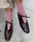 Her Socks Combed Cotton Rib Desert Rose