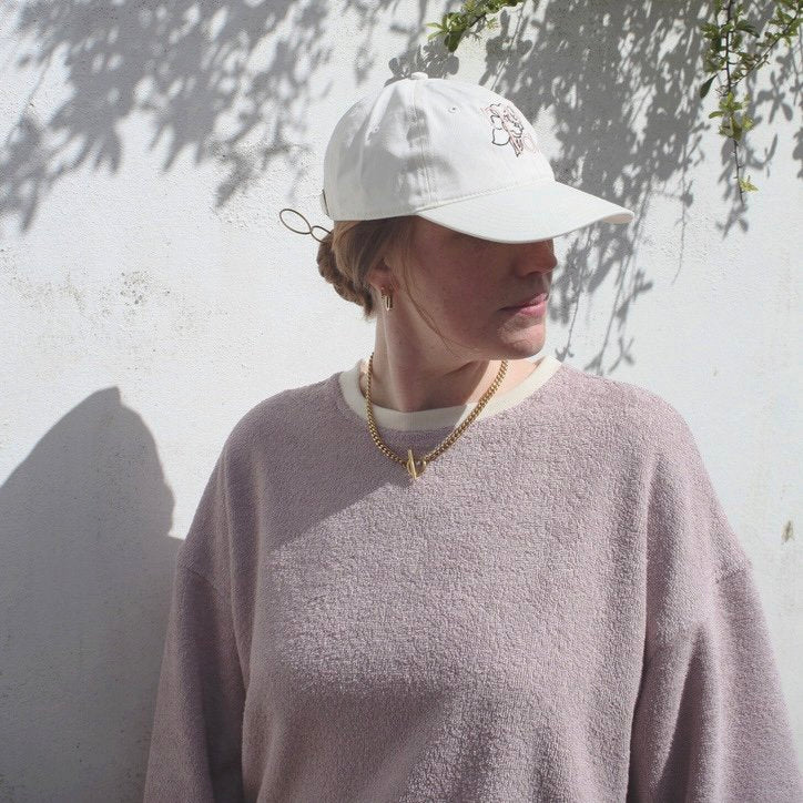 Embroidered Cap Ecru