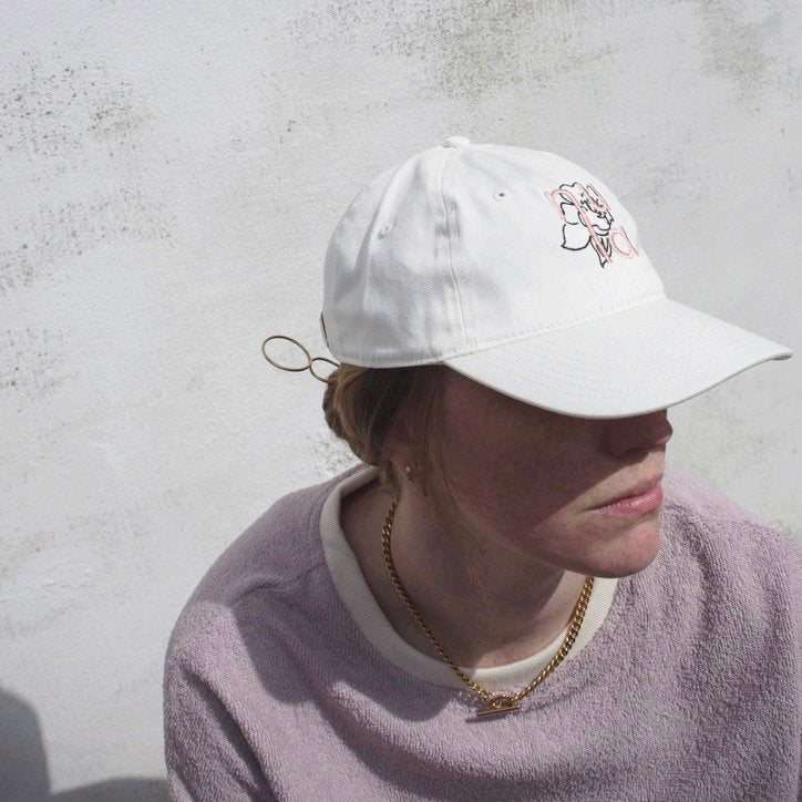 Embroidered Cap Ecru