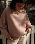 Izzy Sweatshirt - Waffle Cotton Dusky Pink