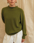 Maeve Funnel Neck Knit - Green