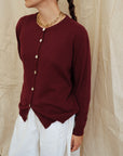 Maeve Cardigan - Burgandy