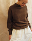 Maeve Funnel Neck Knit - Chocolate