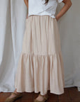 Zaza Skirt - Pink Sand (Linen)