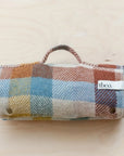 Recycled Wool Rainbow Herringbone Picnic Blanket