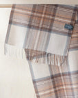 Lambswool Oversized Stewart Natural Dress Tartan Scarf