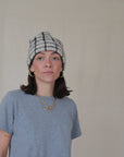 BLACK GRID BEANIE