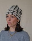 BLACK GRID BEANIE
