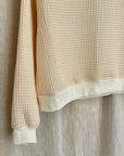 Izzy Sweatshirt Waffle Cotton Blush w/ Contrast Cuffs