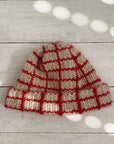 RED GRID BEANIE