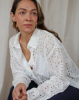 Theo Shirt White Embroidery