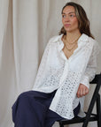 Theo Shirt White Embroidery