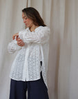 Theo Shirt White Embroidery