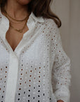 Theo Shirt White Embroidery