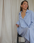 Theo Shirt Blue/White stripe