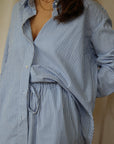 Theo Shirt Blue/White stripe