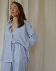 Theo Shirt Blue/White stripe