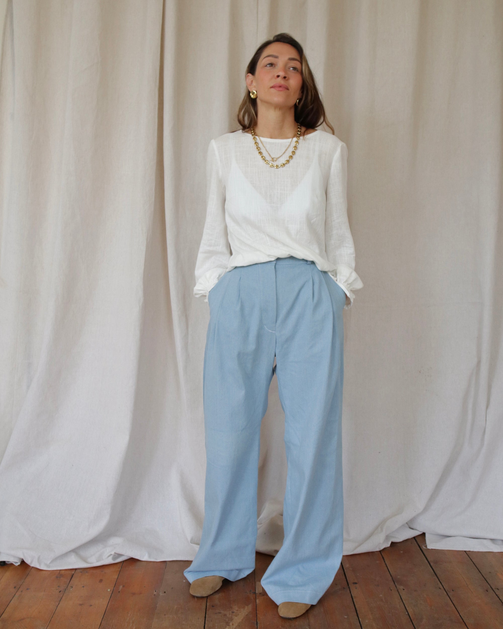 Theo Trousers Light Denim