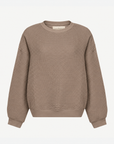 Izzy Sweatshirt Waffle Cotton Taupe