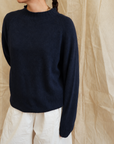 Maeve Funnel Neck Knit - Deep Navy