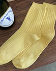 Her Socks Combed Cotton Rib Buttercup