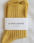 Her Socks Combed Cotton Rib Buttercup