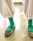 Her Socks Combed Cotton Rib Kelly Green