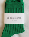 Her Socks Combed Cotton Rib Kelly Green