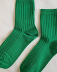 Her Socks Combed Cotton Rib Kelly Green