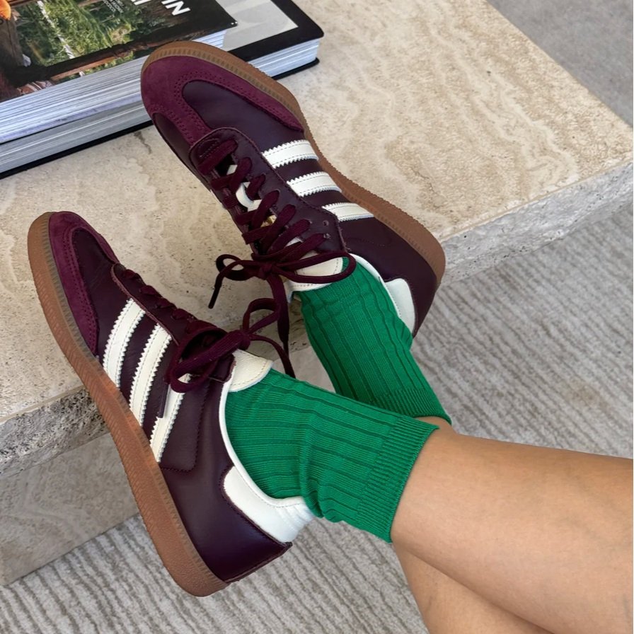 Her Socks Combed Cotton Rib Kelly Green