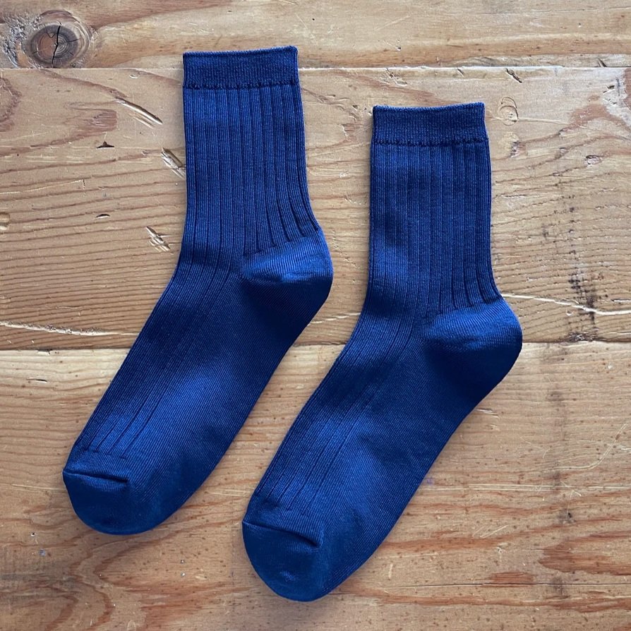 Her Socks Combed Cotton Rib Midnight