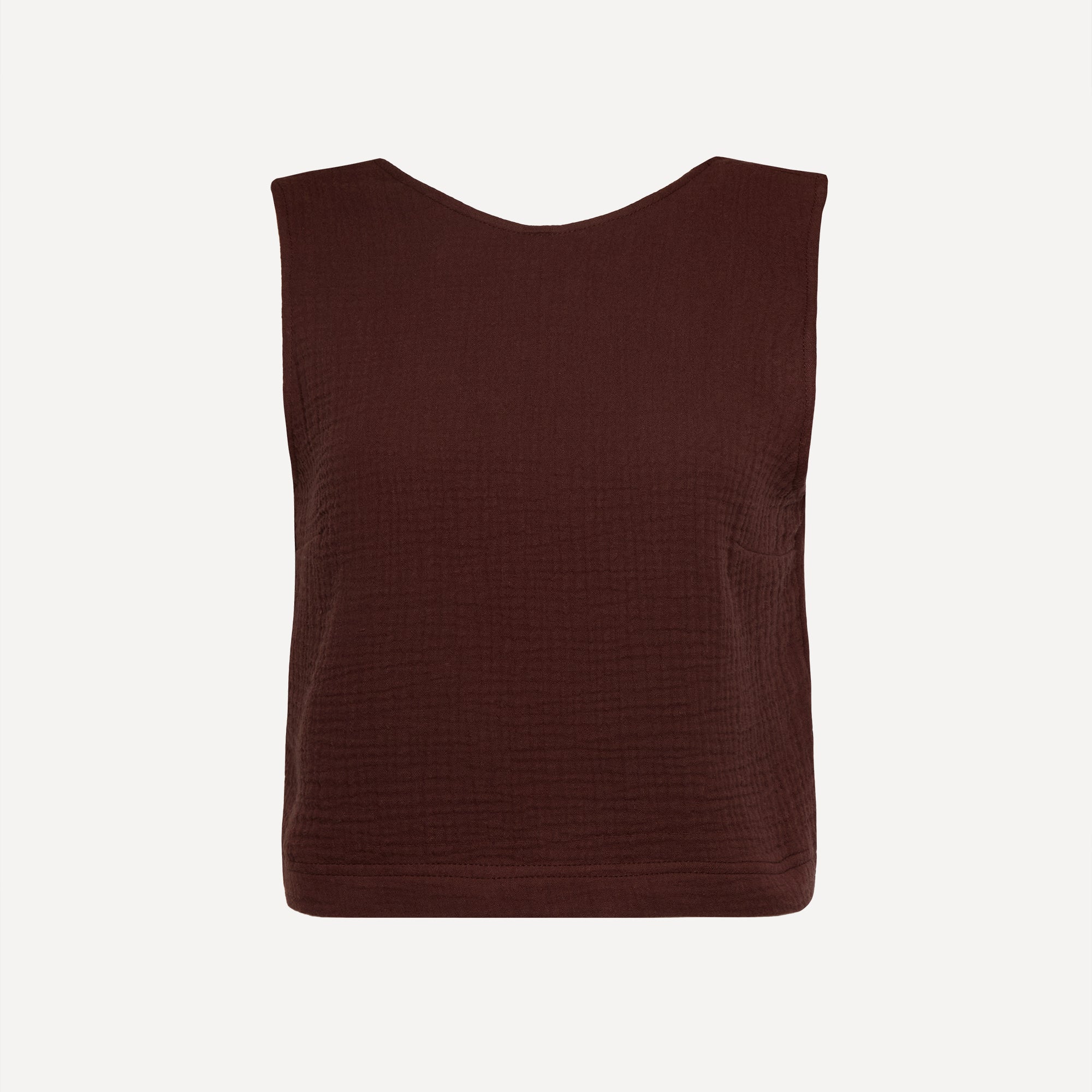 Zaza Top Brown Muslin