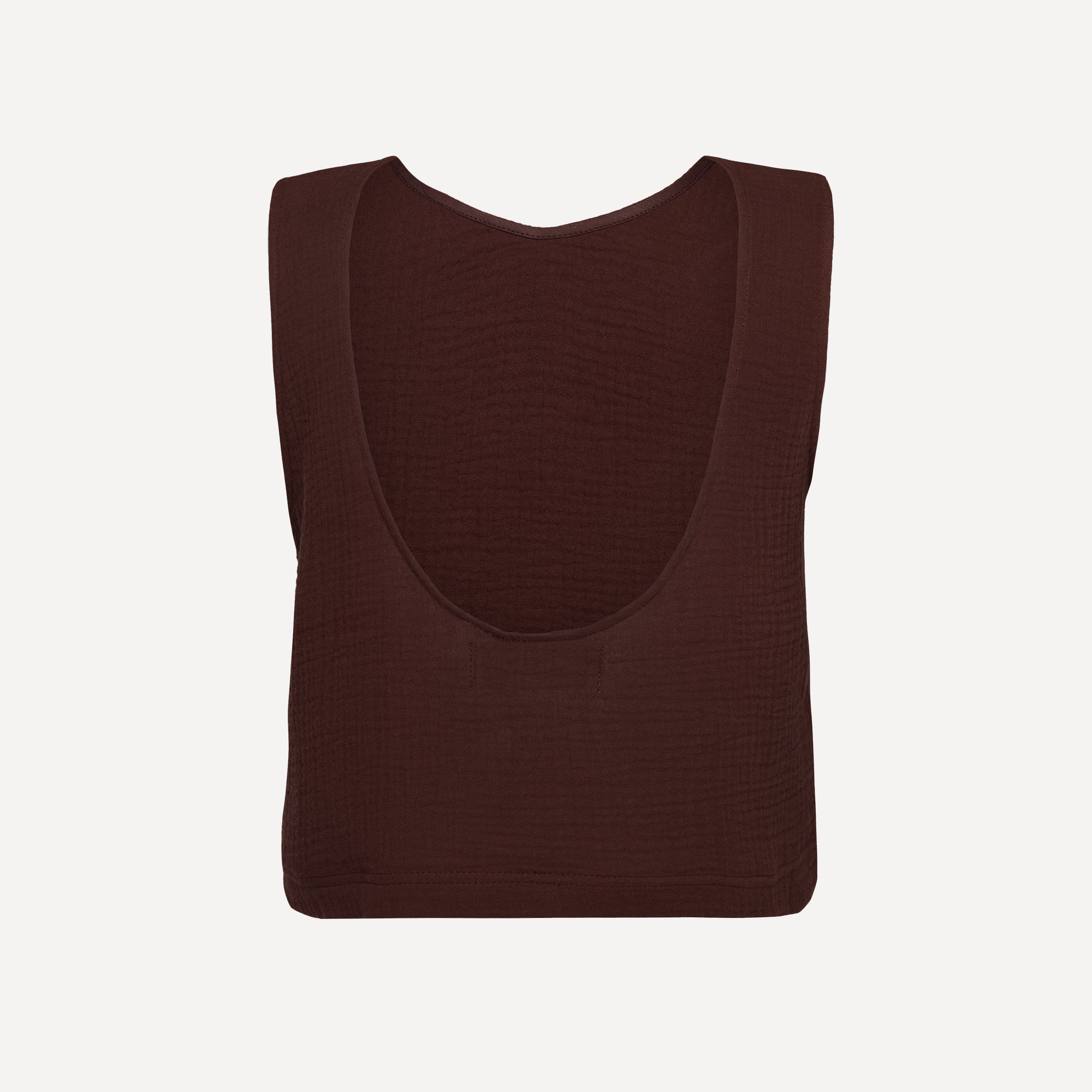 Zaza Top Brown Muslin